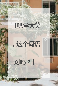 哄堂大笑，这个词语对吗？