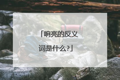响亮的反义词是什么?