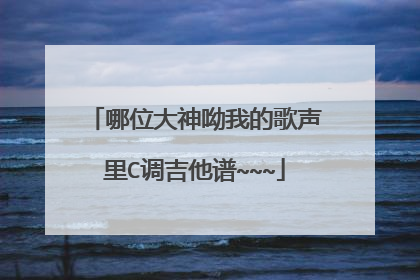 哪位大神呦我的歌声里C调吉他谱~~~