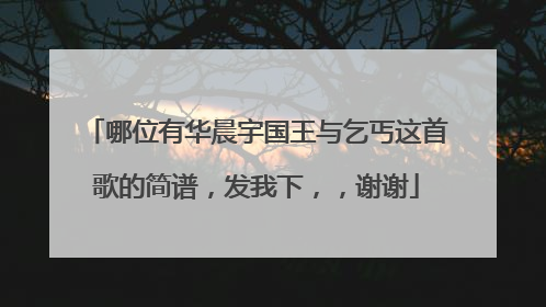 哪位有华晨宇国王与乞丐这首歌的简谱,发我下,,谢谢