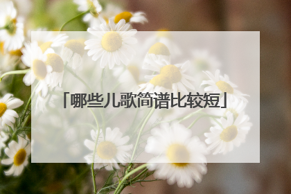 哪些儿歌简谱比较短