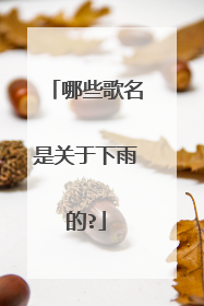 哪些歌名是关于下雨的?