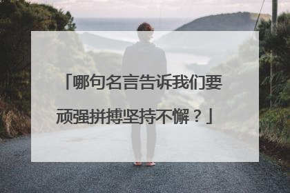 哪句名言告诉我们要顽强拼搏坚持不懈?