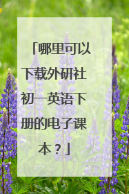 哪里可以下载外研社初一英语下册的电子课本?