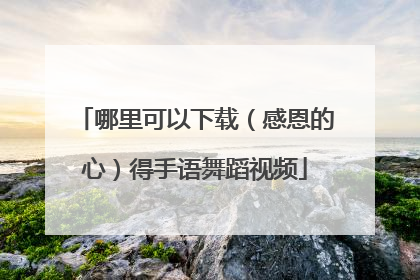 哪里可以下载(感恩的心)得手语舞蹈视频