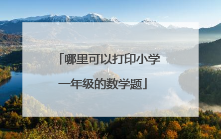 哪里可以打印小学一年级的数学题