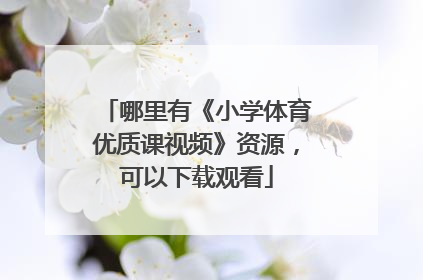 哪里有《小学体育优质课视频》资源，可以下载观看