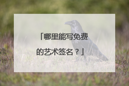 哪里能写免费的艺术签名？