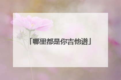 哪里都是你吉他谱