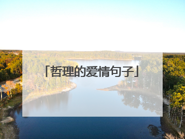 哲理的爱情句子