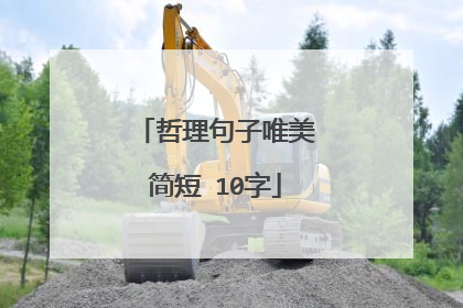 哲理句子唯美简短 10字