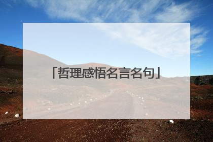 哲理感悟名言名句