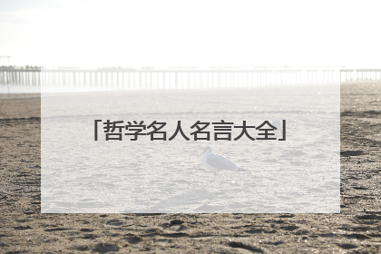 哲学名人名言大全