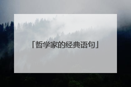 哲学家的经典语句