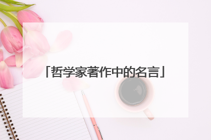 哲学家著作中的名言