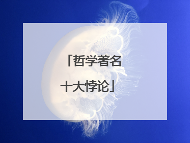 哲学著名十大悖论