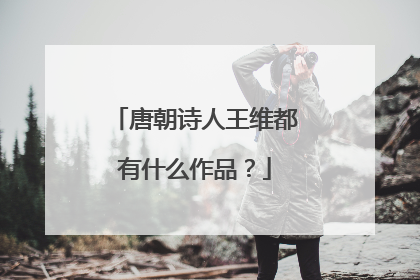 唐朝诗人王维都有什么作品？