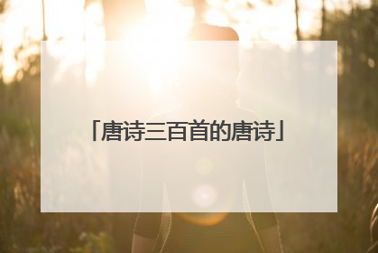 唐诗三百首的唐诗