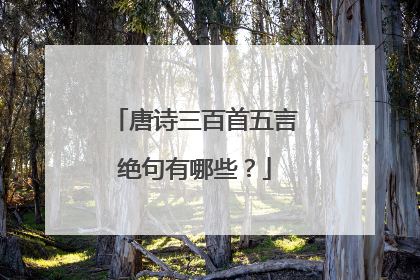 唐诗三百首五言绝句有哪些？
