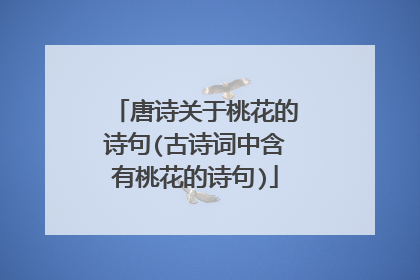 唐诗关于桃花的诗句(古诗词中含有桃花的诗句)