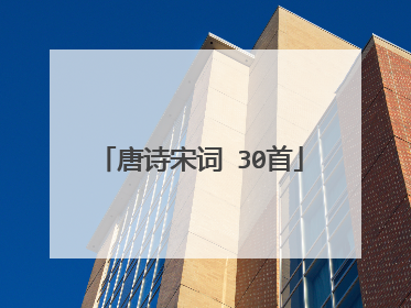 唐诗宋词 30首