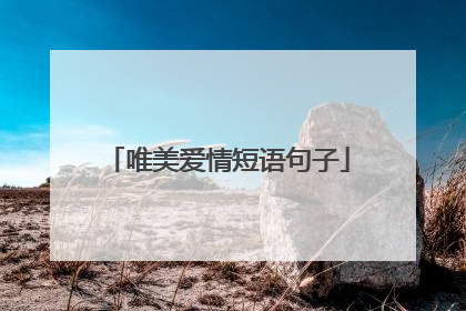 唯美爱情短语句子