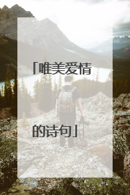 唯美爱情的诗句