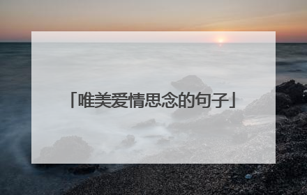 唯美爱情思念的句子