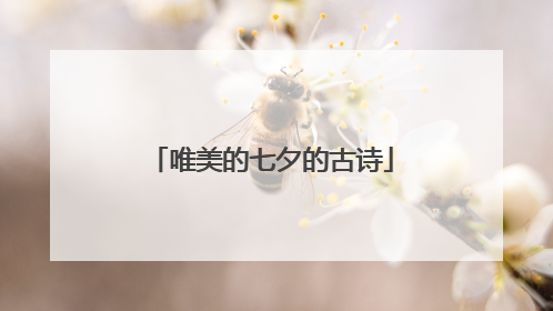 唯美的七夕的古诗