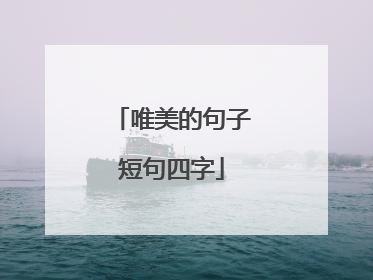 唯美的句子短句四字