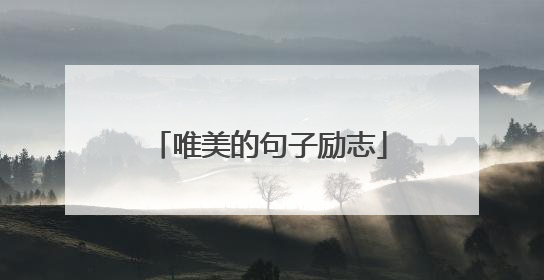 唯美的句子励志