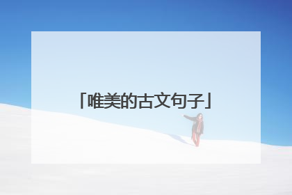 唯美的古文句子