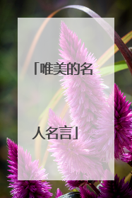 唯美的名人名言