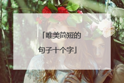 唯美简短的句子十个字