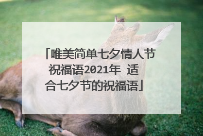 唯美简单七夕情人节祝福语2021年 适合七夕节的祝福语