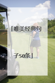 唯美经典句子50条