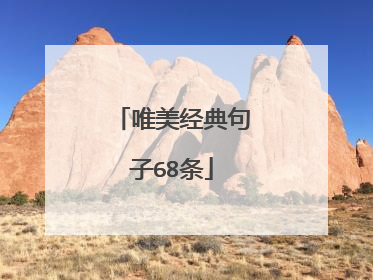 唯美经典句子68条