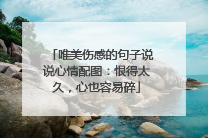 唯美伤感的句子说说心情配图:恨得太久,心也容易碎