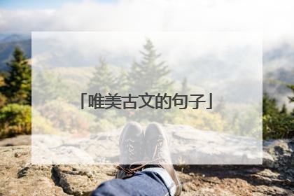 唯美古文的句子