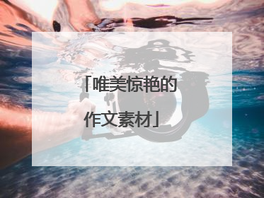 唯美惊艳的作文素材