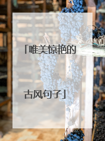 唯美惊艳的古风句子