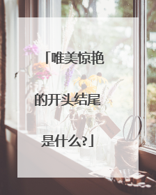 唯美惊艳的开头结尾是什么?