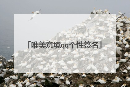 唯美意境qq个性签名