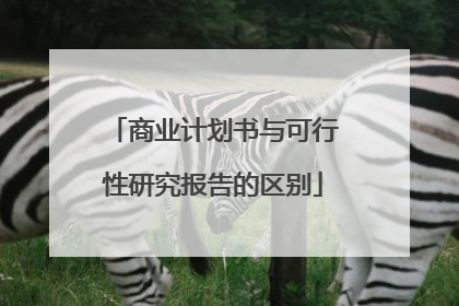 商业计划书与可行性研究报告的区别