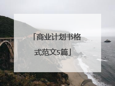 商业计划书格式范文5篇
