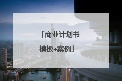 商业计划书模板+案例