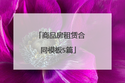 商品房租赁合同模板5篇
