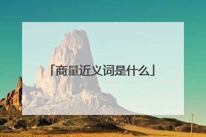 商量近义词是什么