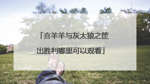 喜羊羊与灰太狼之筐出胜利哪里可以观看