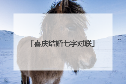 喜庆结婚七字对联